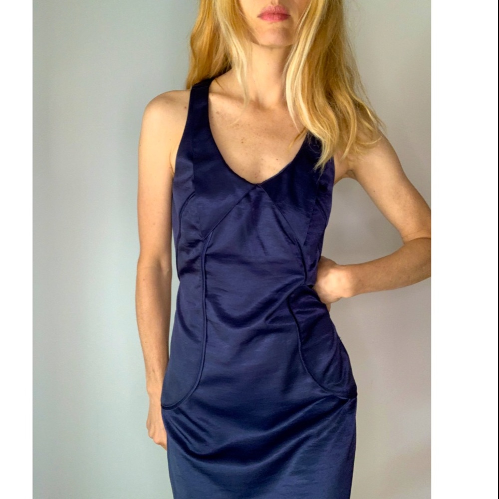 Y2K Richard Chai For Target Navy Blue Classic Racerback Dress